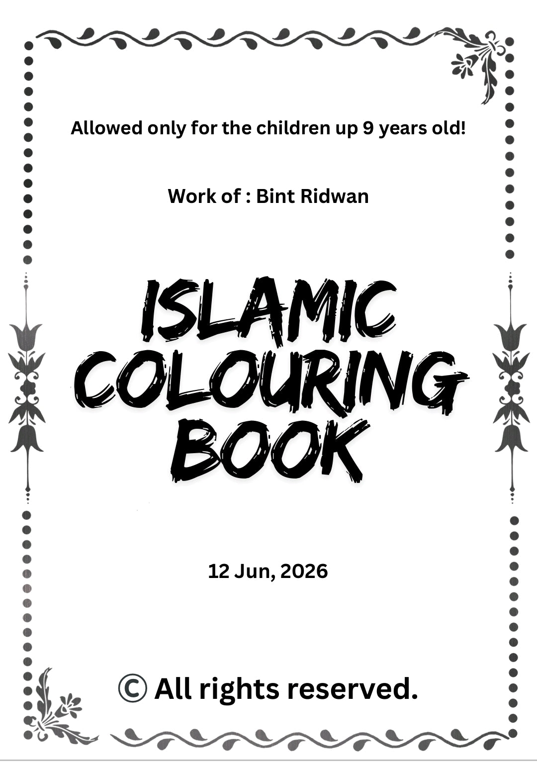 Islamic Educational Colouring Book